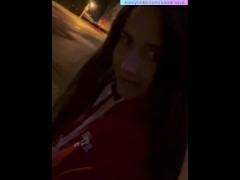 Blowjob on the bus stop