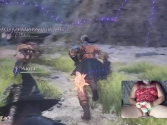 Short version Sissy Slut Cums from Vibrator While Playing DRAGON'S DOGMA 2