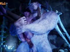 Lustful Elf Girl fuck Minotaur | Big Cock Monster | 3D Porn Wild Life
