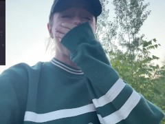Risky Trail Walk With My Lush! | Public Orgasm | Remote Vibrator - Screenshot 14 of 16 - Public Masturbation