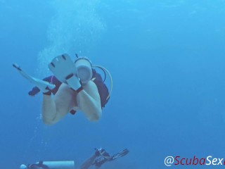 Her sexy red bikini bottom comes off underwater and leads to SCUBA Sex!