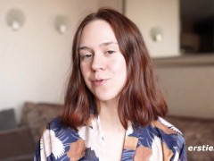 Ersties - Sexy Babe Anca Shoots Her First Solo Masturbation Video