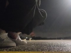 I Cum and Pee in the Parking Lot After Skateboarding in the Early Morning