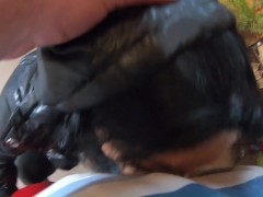 Preview-MilfyCalla- A Lot Of Cum On my black down jacket and black leather leggings 216 p2