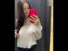 Try On Haul In The Fitting Room Of The Clothing Store 2