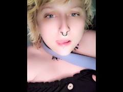 blonde slut cumming for the camera