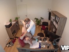 VIP4K. Redhead slut Miss Olivia came to suck a cock to open a webcam studio