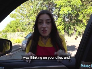 Public Agent - I fucked a Pizza delivery girl in restaurant toilets screenshot number 2