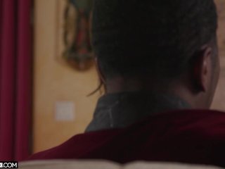 HOTWIFE XXX  - Sexy Ebony Big Tit Wife Lily Starfire Gags On Xmas BBC screenshot number 0