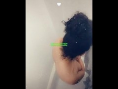 HOTEL SHOWER SOLO FEMALE PORN STAR STRIPPER EBONY BIG TITS BIG ASS