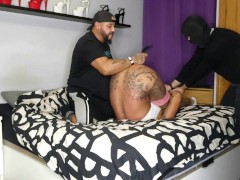 Danaxmuscles fucked by two neighbors