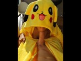 Pikachu furry pokemon cosplay - POV big ass alatina milf gives blowjob and gets fucked missionary