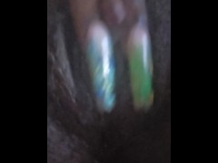 Ebony Hairy Pussy Rub 7/16