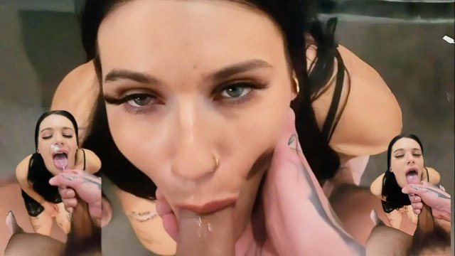 Horny Tinder Date Cums Over and Deepthroats till I Cum On Her Face😈💦