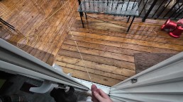 Durch die Hintertür ins Rain pinkeln
