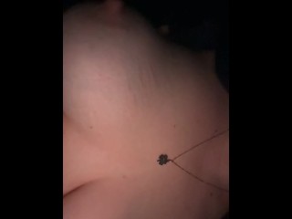 Playing with my Natural Boobs in the Car