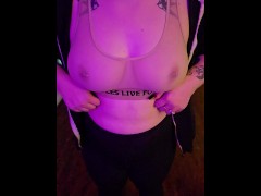 Huge goth sluts tits bounce & drop in slow motion