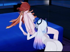 Citlali eats out Mavuika 😍👅💦 ( Genshin Impact Yuri )