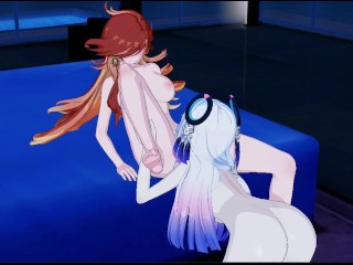 Citlali eats out Mavuika 😍👅💦 ( Genshin Impact Yuri )