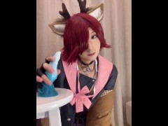 小鹿🦌伪娘踩脚袜玩弄幻龙&足交 - Screenshot 5 of 16 - 女装