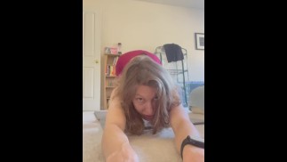Yoga moves topless