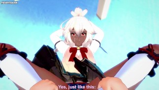Zooey from Granblue Fantasy Gives You A Footjob Hentai POV