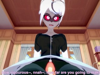 Carmilla из отеля Хазбин дает вам хентай футджоб от первого лица