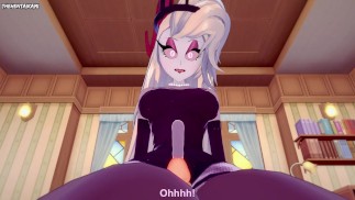 Lilith из отеля Хазбин делает вам хентай футджоб от первого лица
