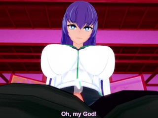 Саэко из старшей школы мертвых делает вам хентай футджоб от первого лица