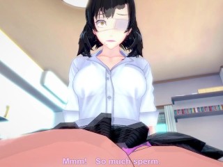 Midari Ikishima from Kakegurui gives you a Footjob Hentai POV