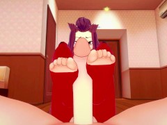 Akiza Izinski from Yu-Gi-Oh! 5D's  Gives You A Footjob Hentai POV