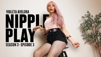 Nipple Play over Satin & Buttplug in ass pussy - Preperation