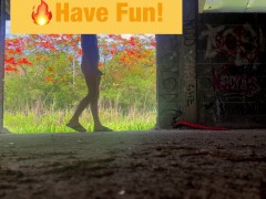 🔥Branlette nu sur chantier🏠 🚨grillé par les voitures 🚗 exhib très risquée ⚠️