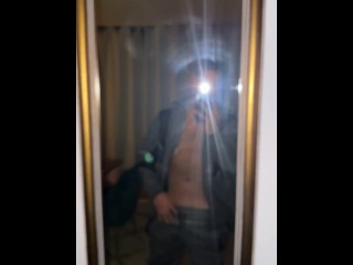 MY NEW LEATHER TRACKSUIT MADE MY COCK HARD