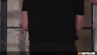 Horny Daddy Enjoys Playing His New Bound Toy Boy