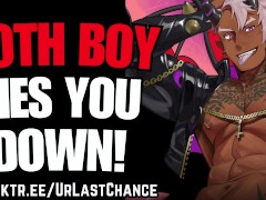 TALL GOTH BULLY TIES YOU DOWN AND USES YOU