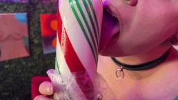 ОГРОМНАЯ оральная фиксация Candy Cane ASMR