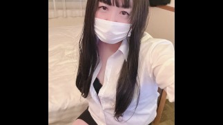 【女装】オフィスレディーのコスプレでオナニー