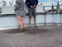 No matter how hard the plump mother-in-law tried, pissing splashed all over her legs