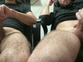 Watching Porn with my Friend and Jerking off