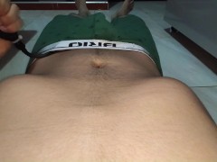 Inflatable plug explode inside me! - Screenshot 3 of 16 - Stomach Bulge