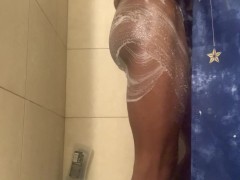 Stroking while cleaning the dick - Screenshot 5 of 16 - Shower