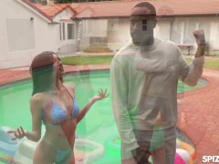 Petite Babe Maya Woulfe Sneaks On Yard For BBC Ride - Screenshot 2 of 16 - Wet Pussy
