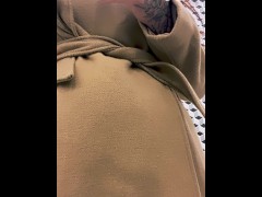 Risky Play with My Pussy Leads to a Squirt in the Mall Bathroom