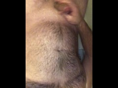 Compilation of solo male shower masturbation until I taste my cum