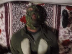 Using my slave as a doormat