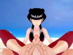 Mai from Avatar Gives You A Footjob At The Beach Hentai POV