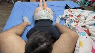 latina girl loves to suck cock in doggy position