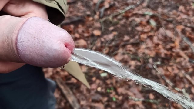 pee outdoor with New Year underwear