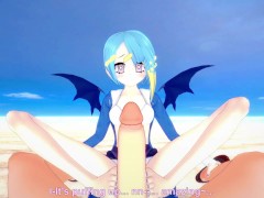 Lil-la from Yu-Gi-Oh! Gives You A Footjob At The Beach Hentai POV